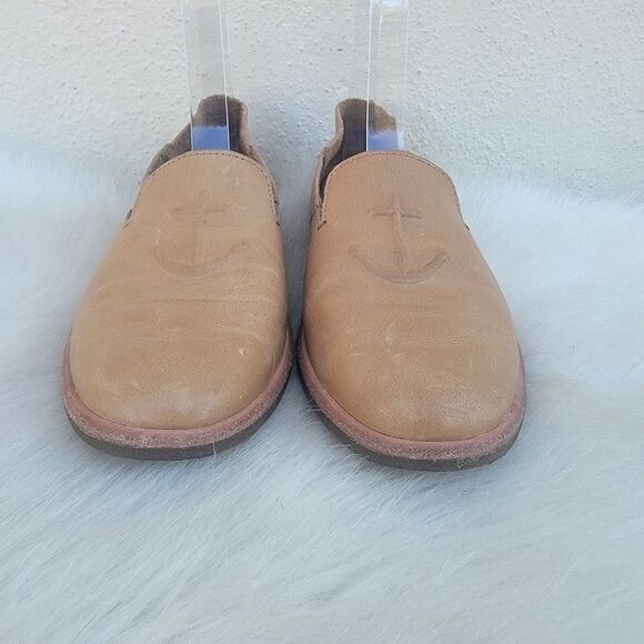 Sperry Shoes - Wmns Sperry Seaport Levy Anchor Tan Leather Loafer Sz 6 Preppy Nautical Academia